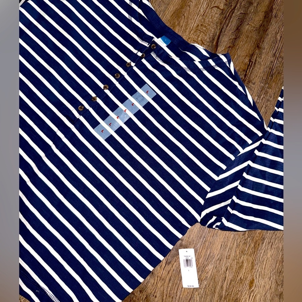 Old Navy • Loose Mariner Stripe Henley - Picture 2 of 7